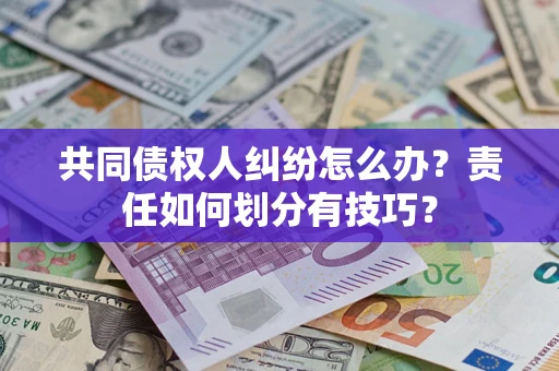 武汉共同债权人纠纷怎么办？责任如何划分有技巧？