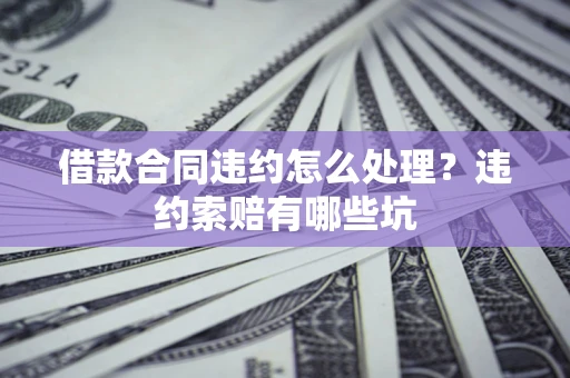 武汉借款合同违约怎么处理？违约索赔有哪些坑