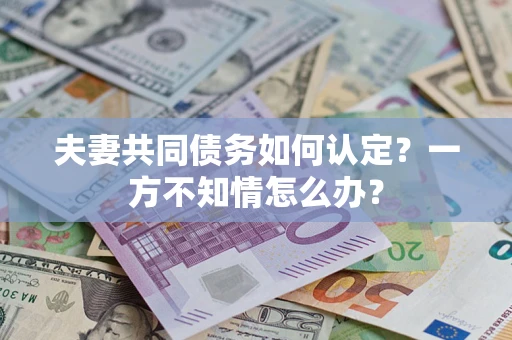 武汉夫妻共同债务如何认定？一方不知情怎么办？