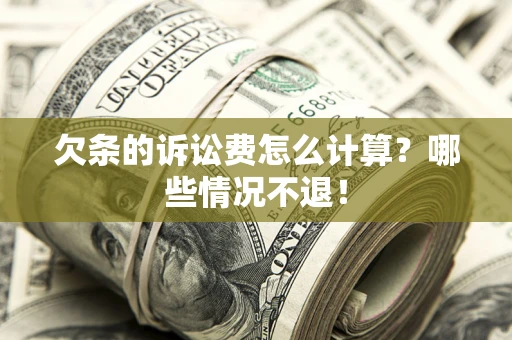 武汉欠条的诉讼费怎么计算?哪些情况不退! 武汉欠条的诉讼费怎么计算?哪些情况不退!