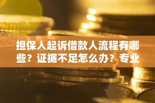 武汉担保人起诉借款人流程有哪些？证据不足怎么办？专业律师解答
