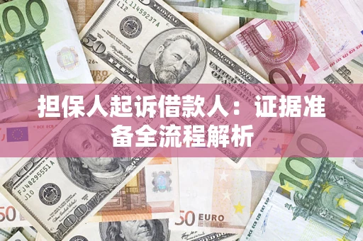 武汉担保人起诉借款人：证据准备全流程解析