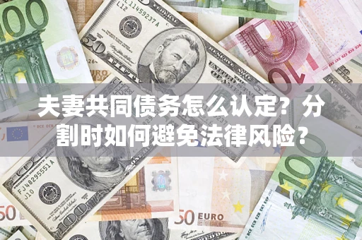 武汉夫妻共同债务怎么认定？分割时如何避免法律风险？